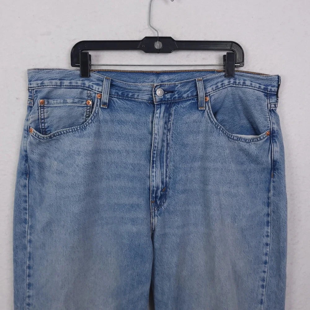 Levi's 565 Loose Fit Jeans Mens 38x32 Fits 40x30 Light Wash Denim Baggy Y2K
